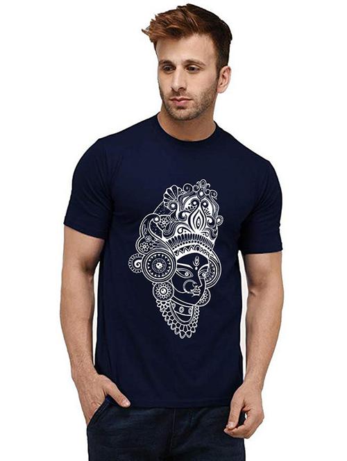 men's round neck front print t-shirt - 20985152 - Very Small Image - 1