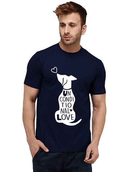 men round neck front print t-shirt - 20985153 - Very Small Image - 1