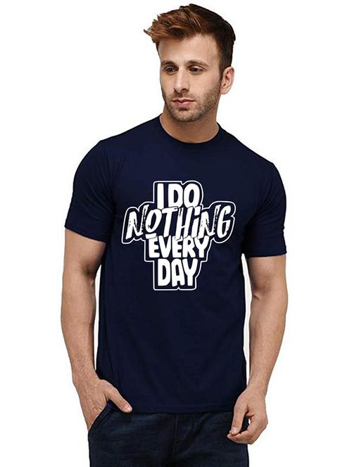 men's round neck front print t-shirt - 20985155 - Very Small Image - 1