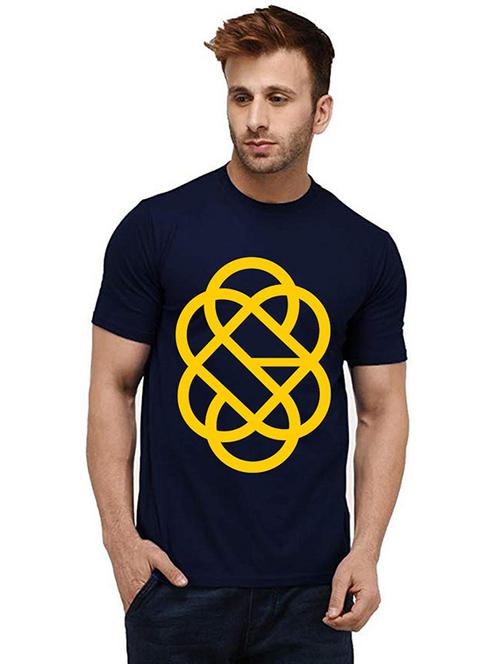 men round neck front print t-shirt - 20985157 - Very Small Image - 1