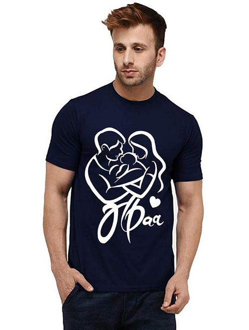 men round neck front print t-shirt - 20985166 - Very Small Image - 1