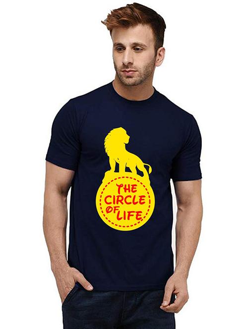 men round neck front print t-shirts - 20985174 - Very Small Image - 1