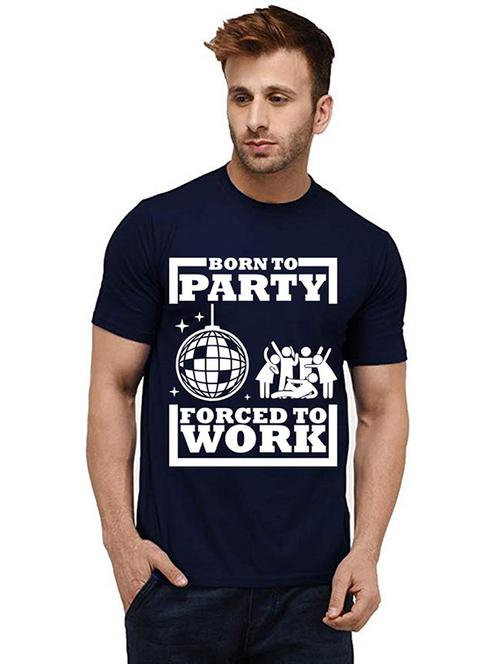 men round neck front print t-shirt - 20985189 - Very Small Image - 1