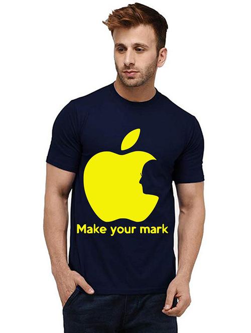 men round neck front print t-shirt - 20985207 - Very Small Image - 1