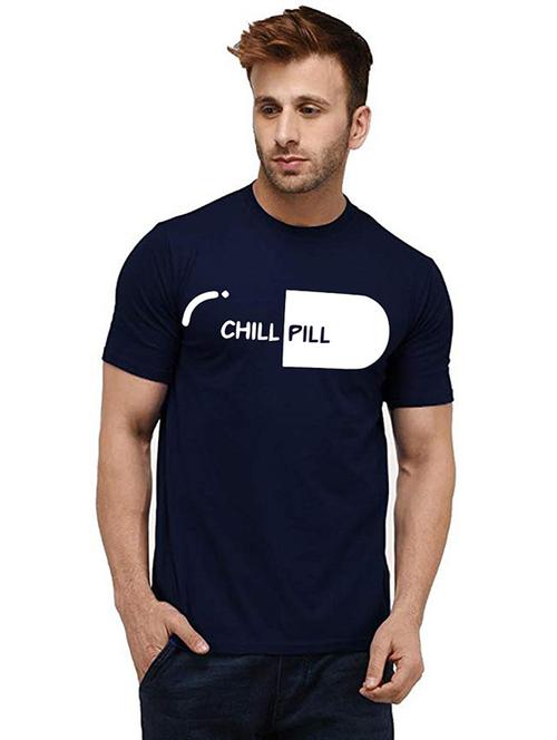 men round neck front print t-shirt - 20985222 - Very Small Image - 1