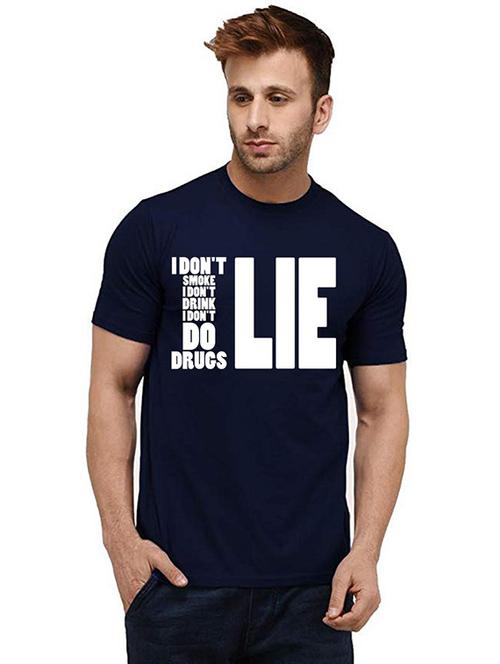 men round neck front print t-shirts - 20985235 - Very Small Image - 1