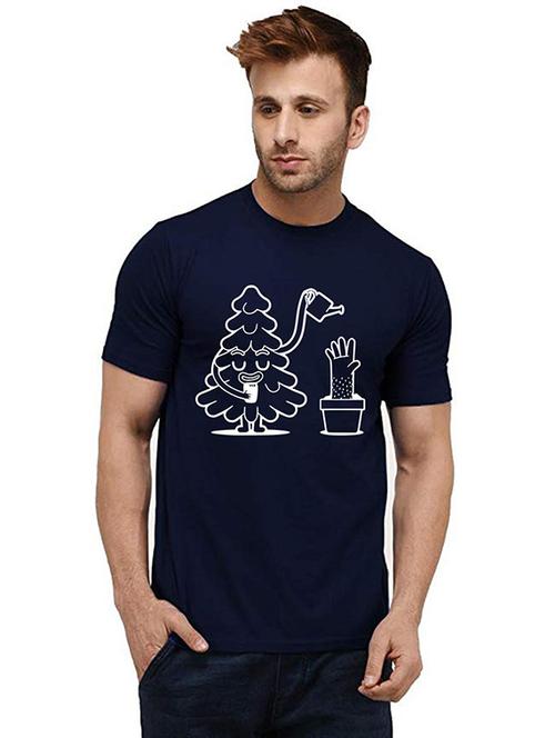 men front print round neck t-shirts - 20985242 - Very Small Image - 1