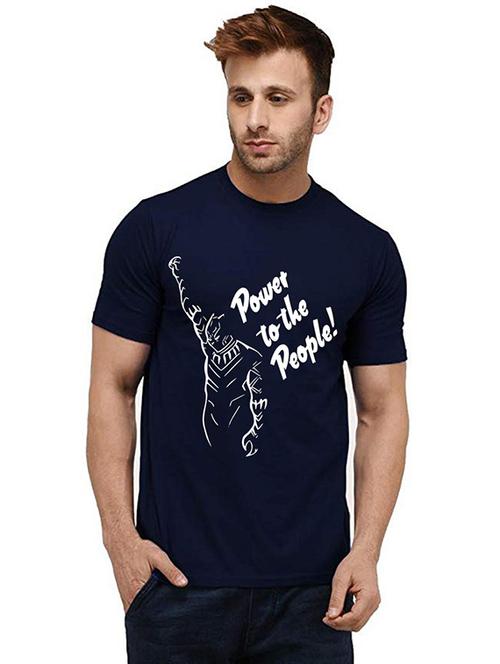 men round neck front print t-shirt - 20985244 - Very Small Image - 1