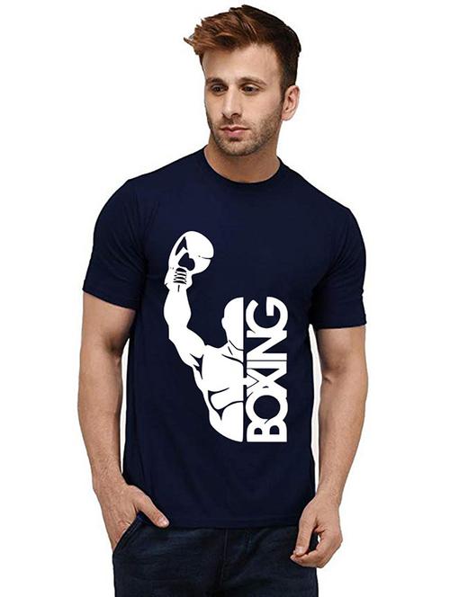 men front print round neck t-shirt - 20985250 - Very Small Image - 1