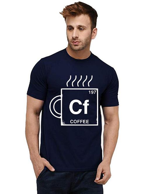 men round neck front print t-shirt - 20985275 - Very Small Image - 1