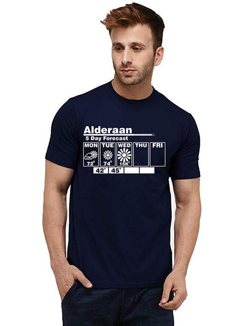 men front print round neck t-shirts - 20985280 - Very Small Image - 1