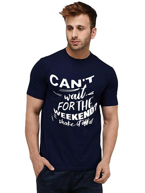 men round neck front print t-shirt - 20985285 - Very Small Image - 1