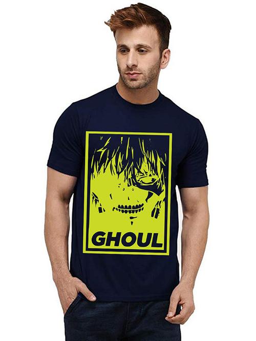 men round neck front print t-shirt - 20985304 - Very Small Image - 1