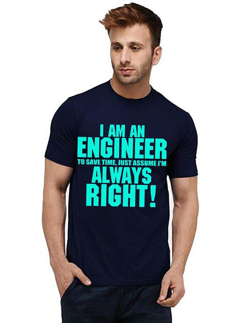 men round neck front print t-shirt - 20985325 - Very Small Image - 1