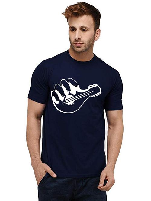 men chest print round neck t-shirt - 20985355 - Very Small Image - 1