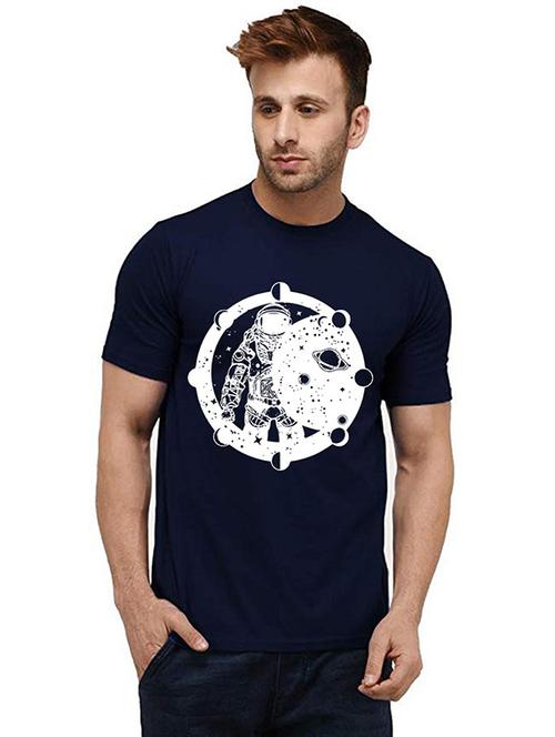 men round neck front print t-shirt - 20985363 - Very Small Image - 1