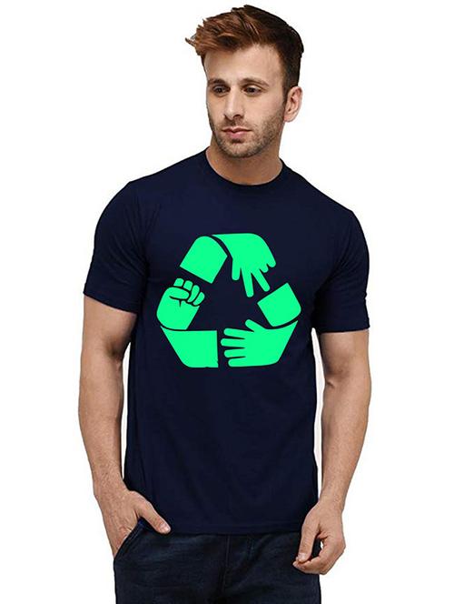 men front print round neck t-shirt - 20985373 - Very Small Image - 1