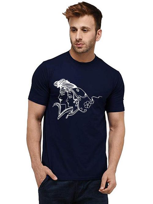 men round neck front print t-shirt - 20985378 - Very Small Image - 1