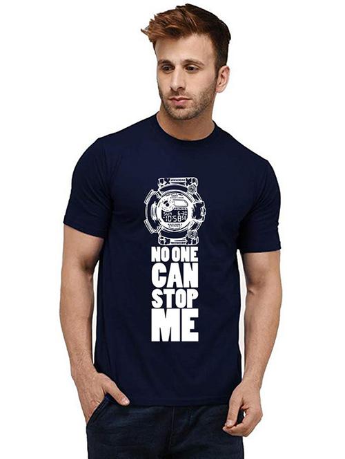 men round neck front print t-shirt - 20985383 - Very Small Image - 1