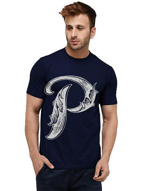 men round neck front print t-shirt - 20985387 - Very Small Image - 1