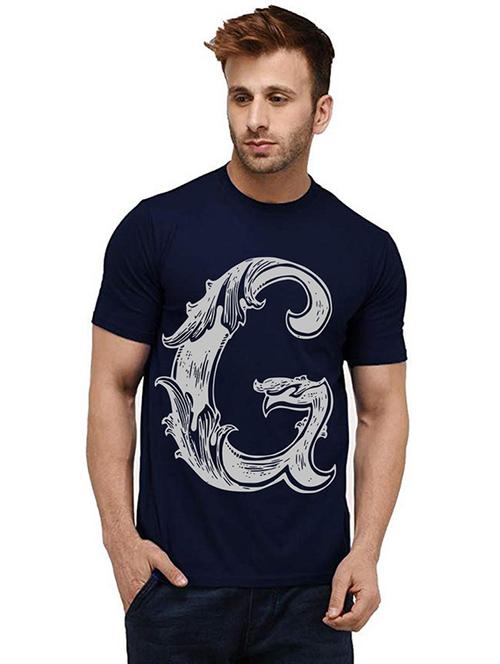 men round neck front printed t-shirt - 20985389 - Very Small Image - 1