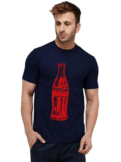 men round neck front print t-shirt - 20985393 - Very Small Image - 1