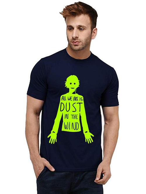 men round neck front print t-shirt - 20985400 - Very Small Image - 1