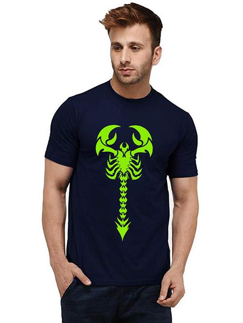 men round neck front print t-shirt - 20985406 - Very Small Image - 1