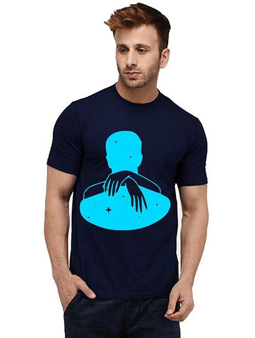 men's round neck front print t-shirt - 20985419 - Very Small Image - 1
