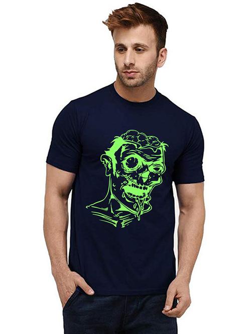 men round neck front printed t-shirt - 20985446 - Very Small Image - 1