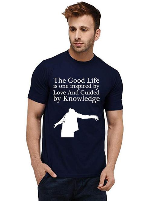 men round neck front print t-shirts - 20985447 - Very Small Image - 1