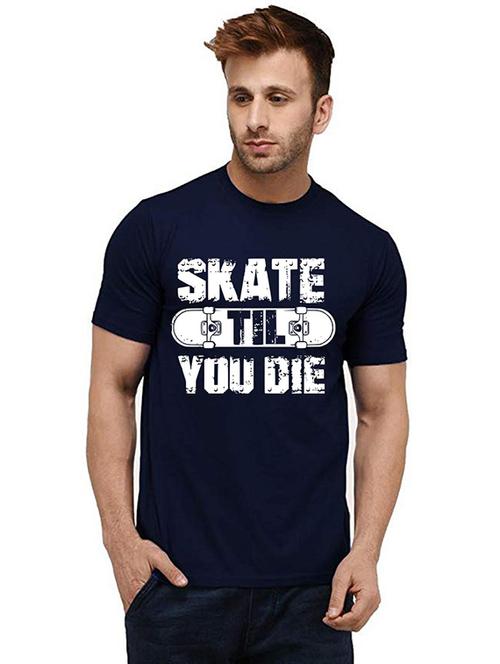 men round neck front print t-shirt - 20985463 - Very Small Image - 1