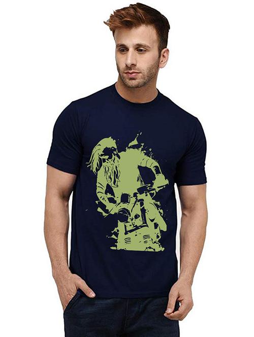 men front print round neck t-shirt - 20985481 - Very Small Image - 1