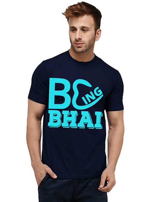 men round neck front print t-shirt - 20985503 - Very Small Image - 1