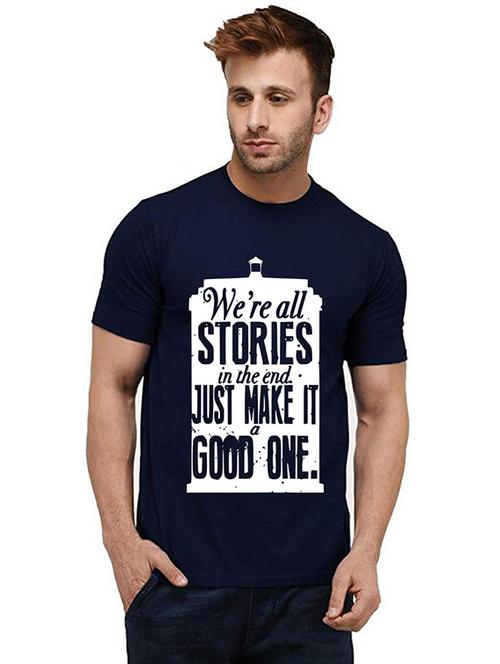 men front print round neck t-shirts - 20985531 - Very Small Image - 1