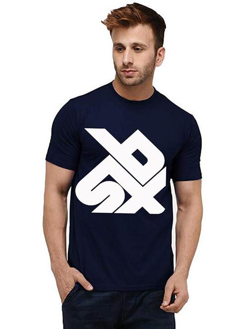 men round neck front print t-shirt - 20985573 - Very Small Image - 1