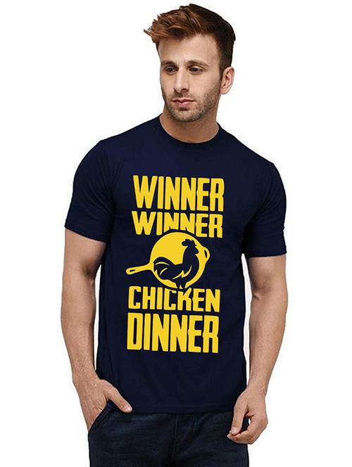 men round neck front printed t-shirt - 20985574 - Very Small Image - 1