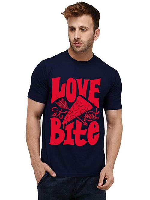 men round neck front printed t-shirt - 20985582 - Very Small Image - 1