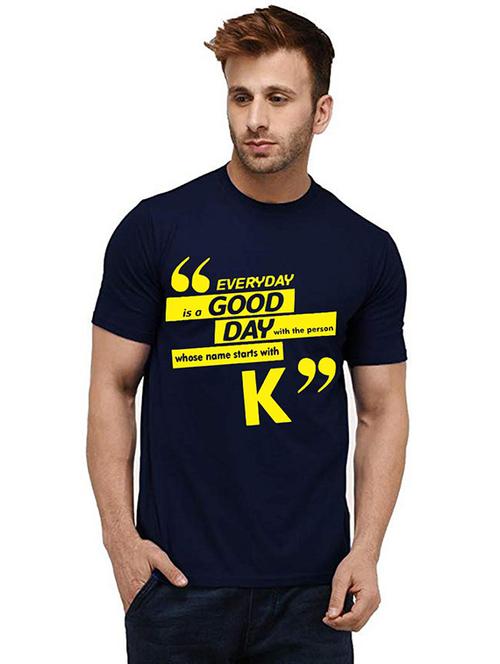 men round neck front print t-shirt - 20985584 - Very Small Image - 1