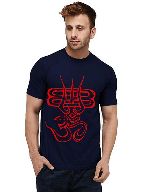men round neck front print t-shirt - 20985636 - Very Small Image - 1