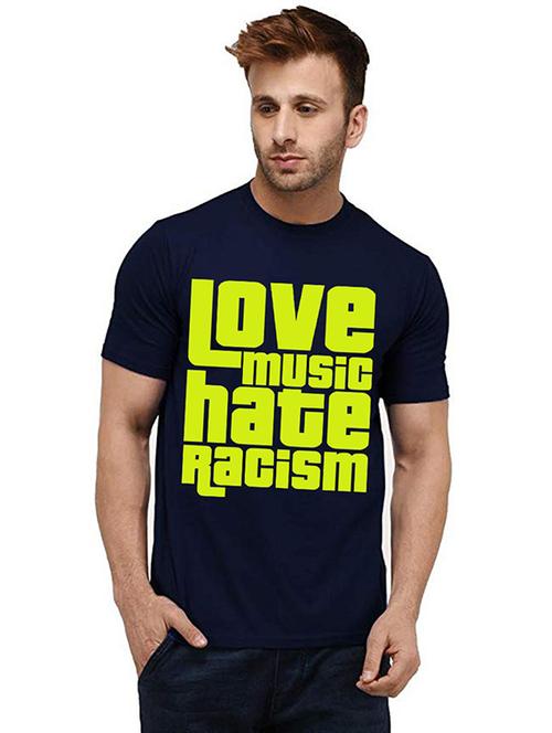 men round neck front print t-shirt - 20985645 - Very Small Image - 1