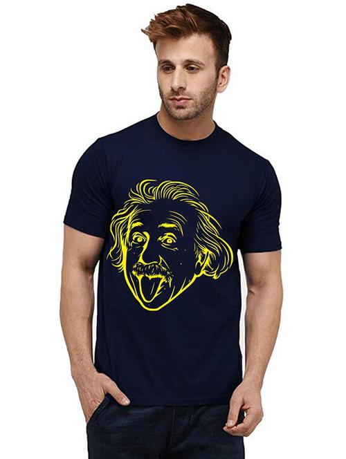 men round neck front print t-shirt - 20985646 - Very Small Image - 1