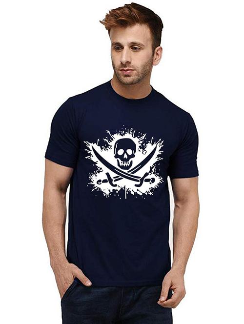 men front print round neck t-shirts - 20985658 - Very Small Image - 1