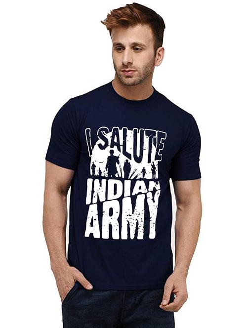 men round neck front print t-shirt - 20985665 - Very Small Image - 1