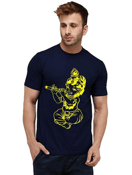 men's round neck front print t-shirt - 20985682 - Very Small Image - 1