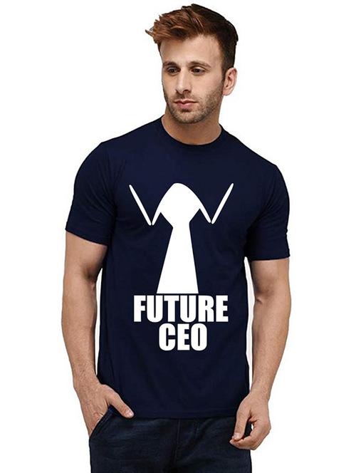 men round neck front print t-shirt - 20985686 - Very Small Image - 1