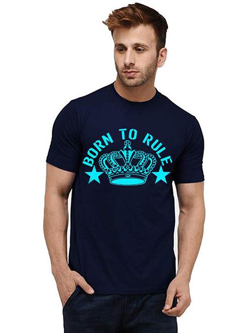 men round neck front print t-shirt - 20985693 - Very Small Image - 1