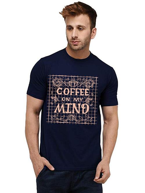 men round neck front print t-shirt - 20985698 - Very Small Image - 1