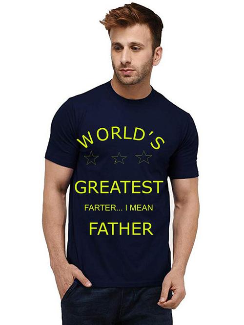 men round neck front print t-shirt - 20985770 - Very Small Image - 1