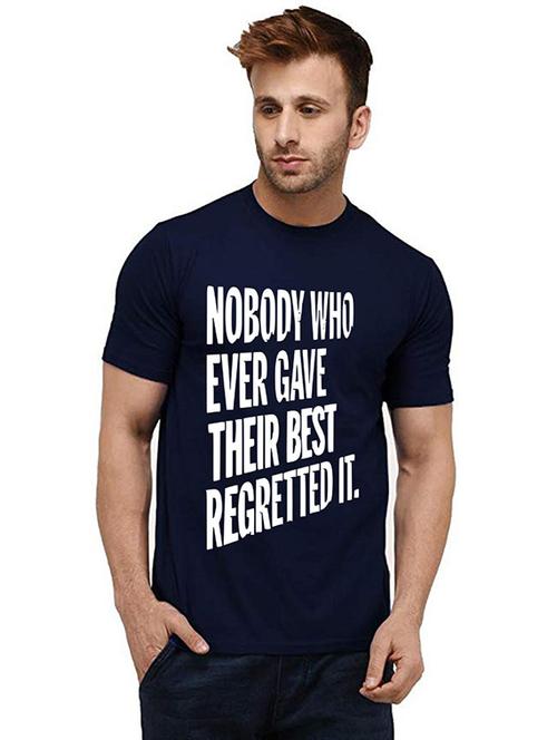 men round neck front printed t-shirt - 20985783 - Very Small Image - 1